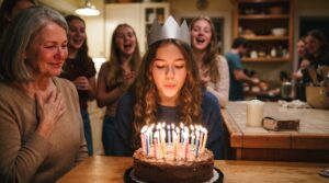 white birthday candle