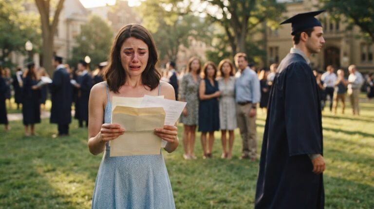 divorce papers at graduation