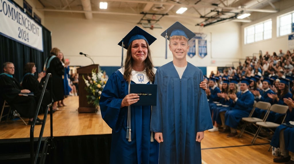graduation cardboard cutout
