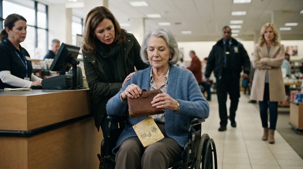 mother in a wheelchair
