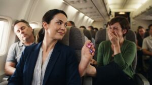 rude airplane passenger