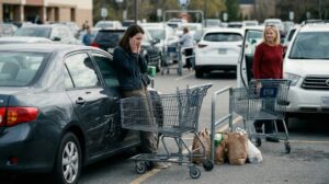 shopping cart fight